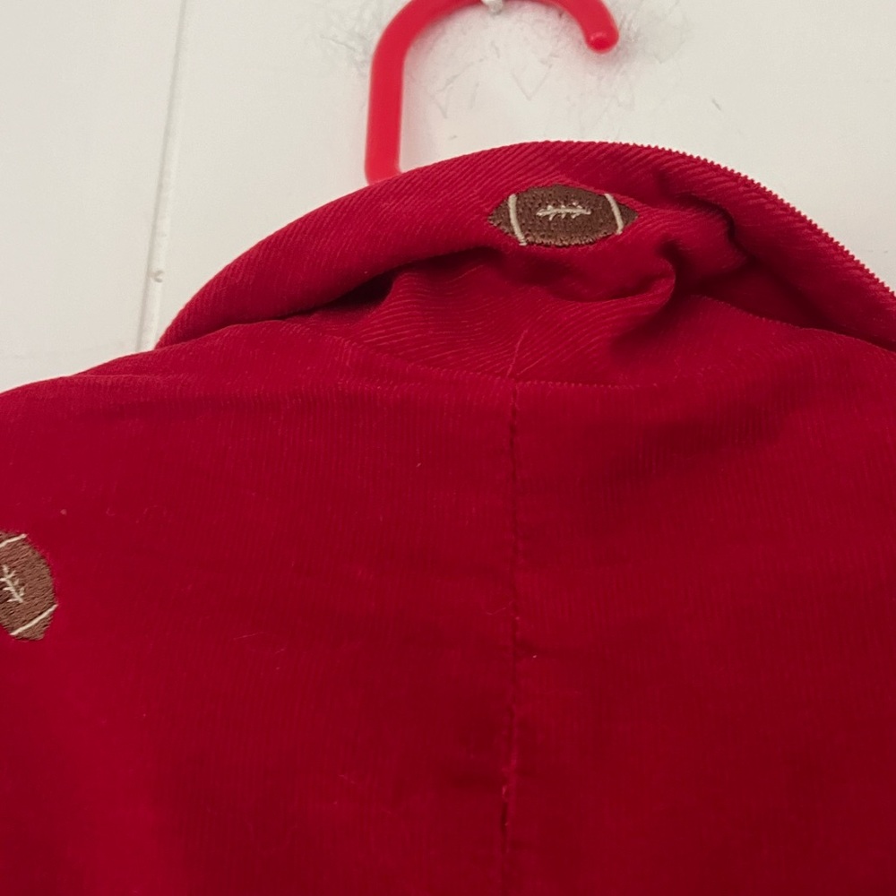 Kelly’s Kids Red Light Corduroy Blazer Jacket Football Embroidery Size Small 5-6 - Picture 8 of 16